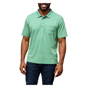 Croft & Barrow Polo Shirt Men’s XL Extra Soft  Green Cotton Blend Classic Casual